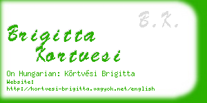 brigitta kortvesi business card